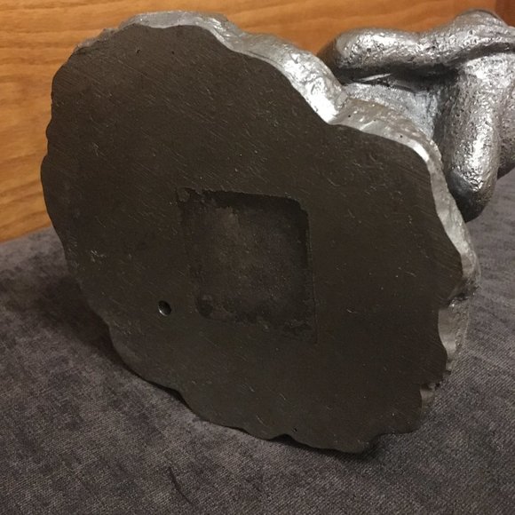 Garden Statue Gunmetal Grey 'See, Hear, Speak No Evil' Frog Totem - Picture 8 of 10